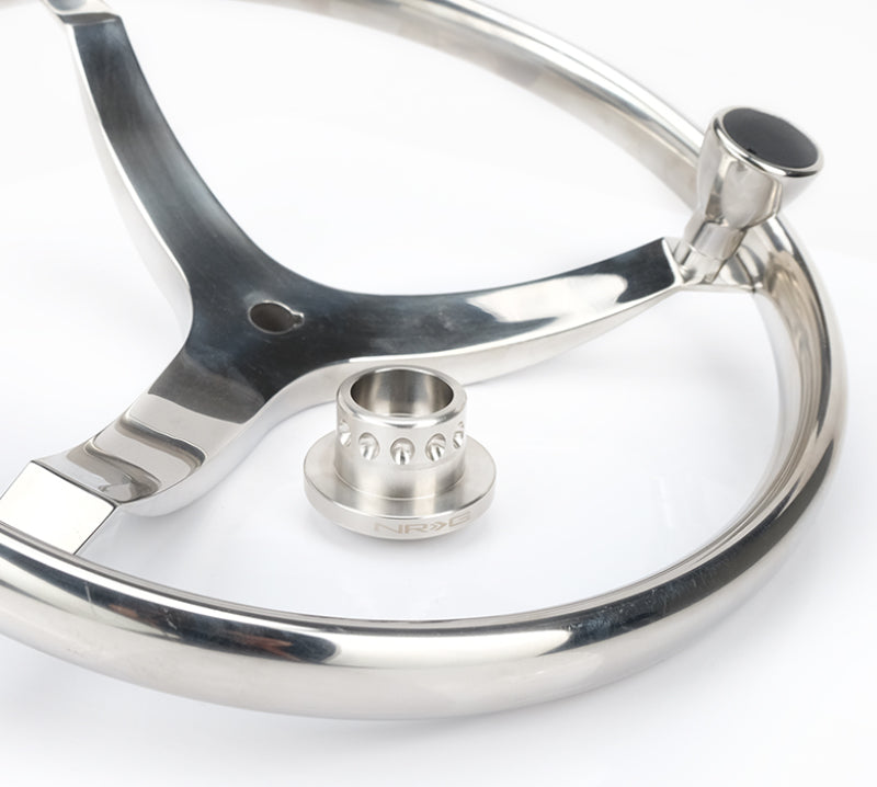 NRG Short Spline Adapter - Stainless Steel 3/4 Keyway Tapered Shaft for Marine Steering Wheel Hubs NRG