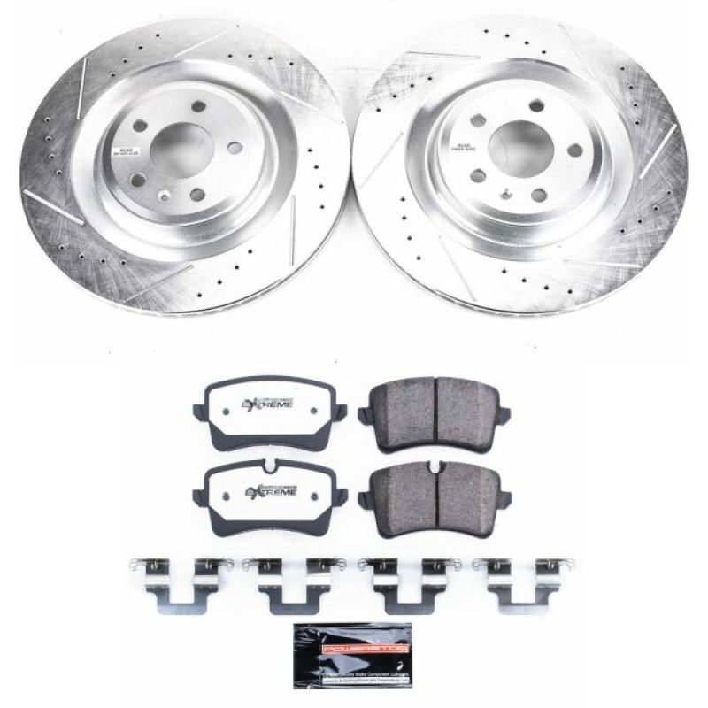 Power Stop 16-18 Audi A7 Quattro Rear Z26 Street Warrior Brake Kit Brake Kits - Performance D&S PowerStop