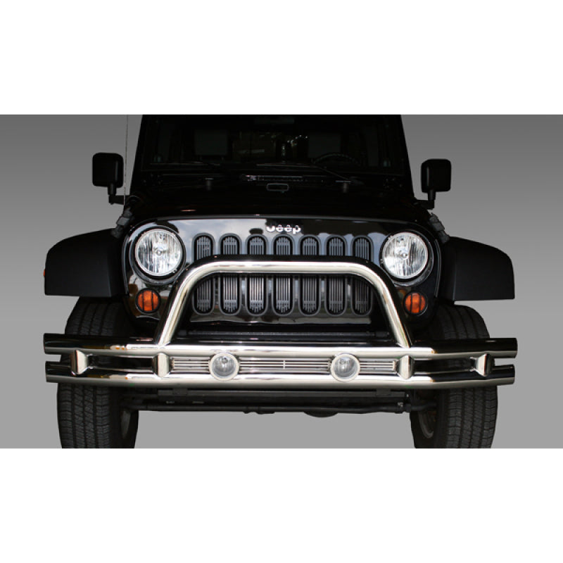 Rugged Ridge 3-In Front Tube Bumper Stainless 07-18 Jeep Wrangler Bumper Accessories Rugged Ridge
