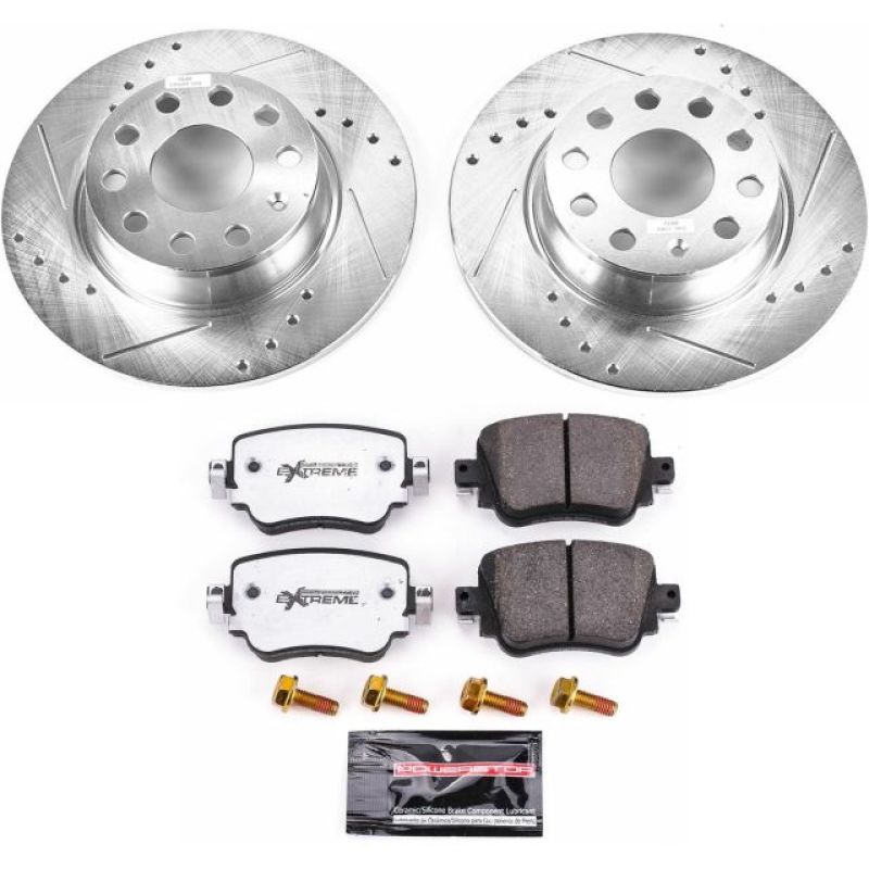 Power Stop 15-18 Volkswagen Golf Rear Z26 Street Warrior Brake Kit Brake Kits - Performance D&S PowerStop