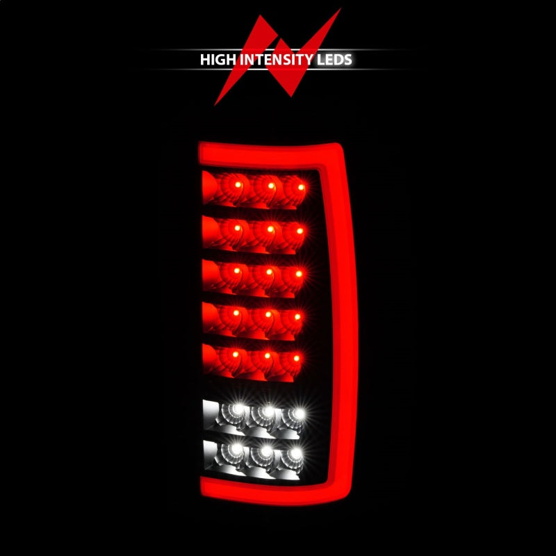 ANZO 00-06 Chevrolet Tahoe / GMC Yukon Full LED Taillights w/ Lightbar Black Housing/Smoke Lens Tail Lights ANZO