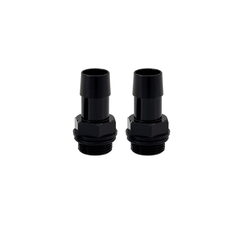 Mishimoto 2pcs. M20x1.5 5/8in Aluminum Catch Can Fittings - Black Fittings Mishimoto