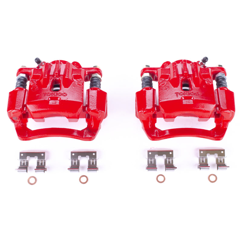 Power Stop 10-14 Subaru Legacy Rear Red Calipers w/Brackets - Pair Brake Calipers - Perf PowerStop
