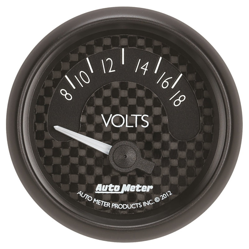 Autometer GT Series 52mm Short Sweep Electronic 8-18 Volts Voltmeter Gauges AutoMeter