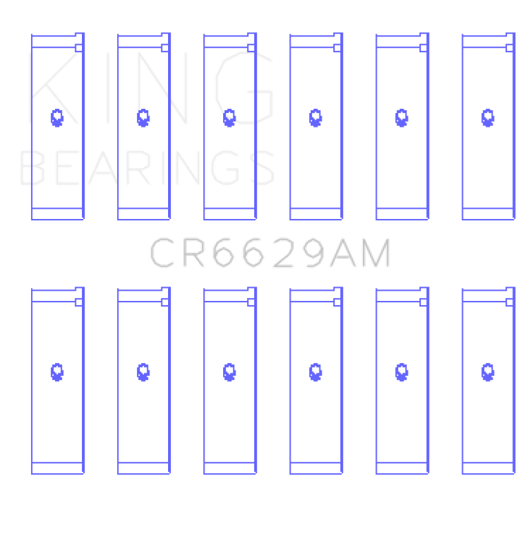 King Engine Bearings Mitsubishi 181CI 3.0L 6G72 V6 / 152CI 2.5L 6G73 V6 (Size +0.75) Rod Bearing Set Bearings King Engine Bearings