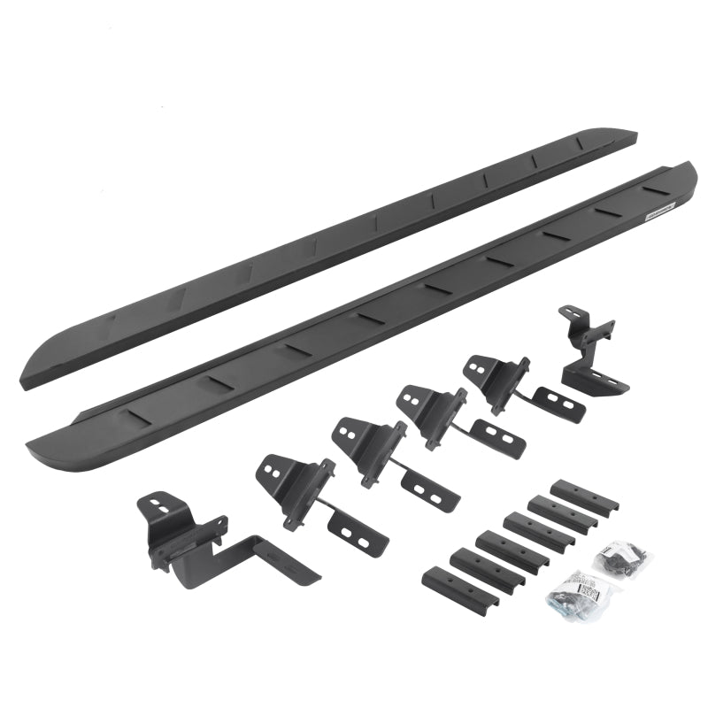 Go Rhino 07-18 Jeep Wrangler JK 4DR RB10 Slim Running Boards Kit (Incl. Brackets) - Tex. Blk Running Boards Go Rhino