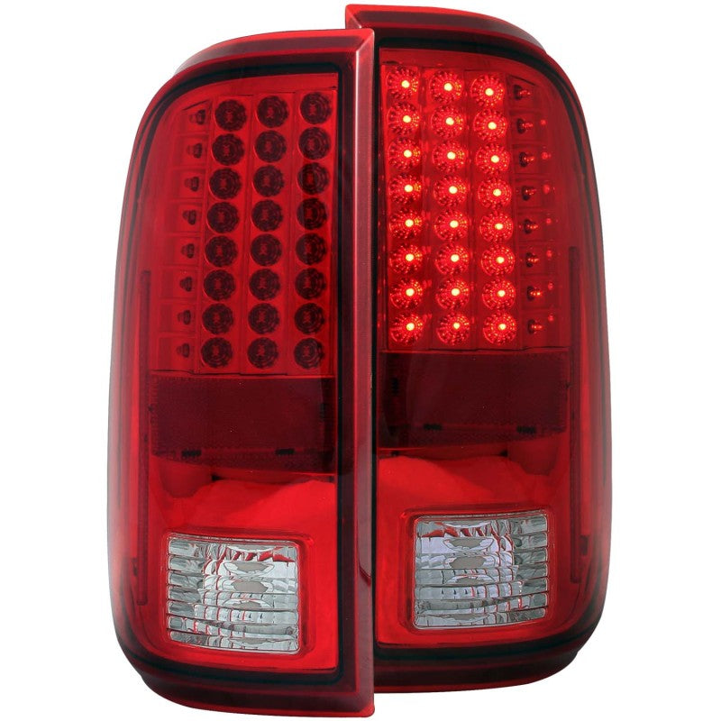 ANZO 2008-2015 Ford F-250 LED Taillights Red/Clear Tail Lights ANZO