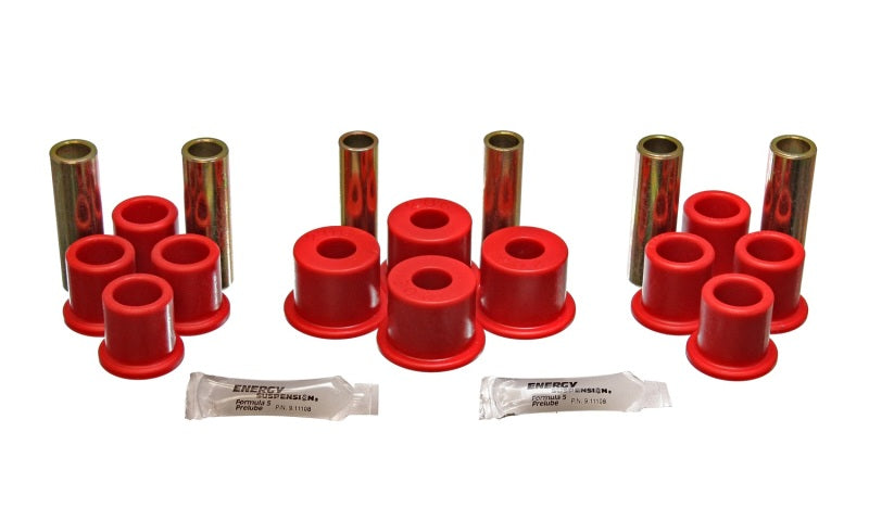 Energy Suspension 8/81-96 Ford F100/F150 2WD Red Rear Leaf Spring Bushing Set Bushing Kits Energy Suspension