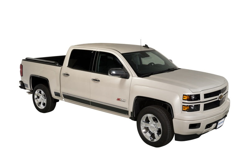 Putco 14-18 Chevy Silverado LD - Crew Cab - 5.5in Bed (10pcs) Black Platinum Rocker Panels Body Armor & Rock Rails Putco