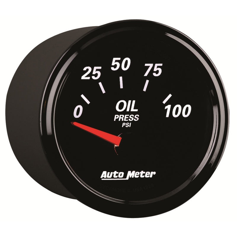 Autometer Designer Black II 52mm 100 PSI Oil Pressure Gauge Gauges AutoMeter
