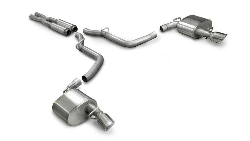 Corsa 2005-2010 Dodge Charger No Towing Hitch SRT-8 6.1L V8 Polished Xtreme Cat-Back Exhaust Catback CORSA Performance