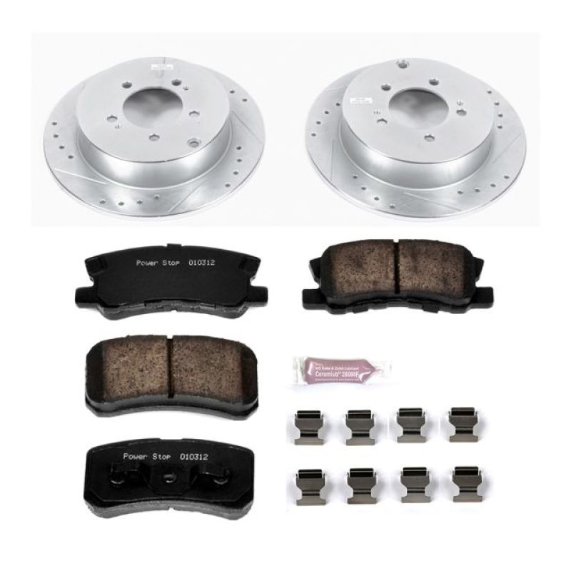 Power Stop 09-15 Mitsubishi Lancer Rear Z23 Evolution Sport Brake Kit Brake Kits - Performance D&S PowerStop