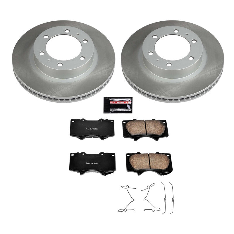 Power Stop 05-22 Toyota Tacoma Front Semi-Coated Rotor Kit Brake Kits - Performance Blank PowerStop