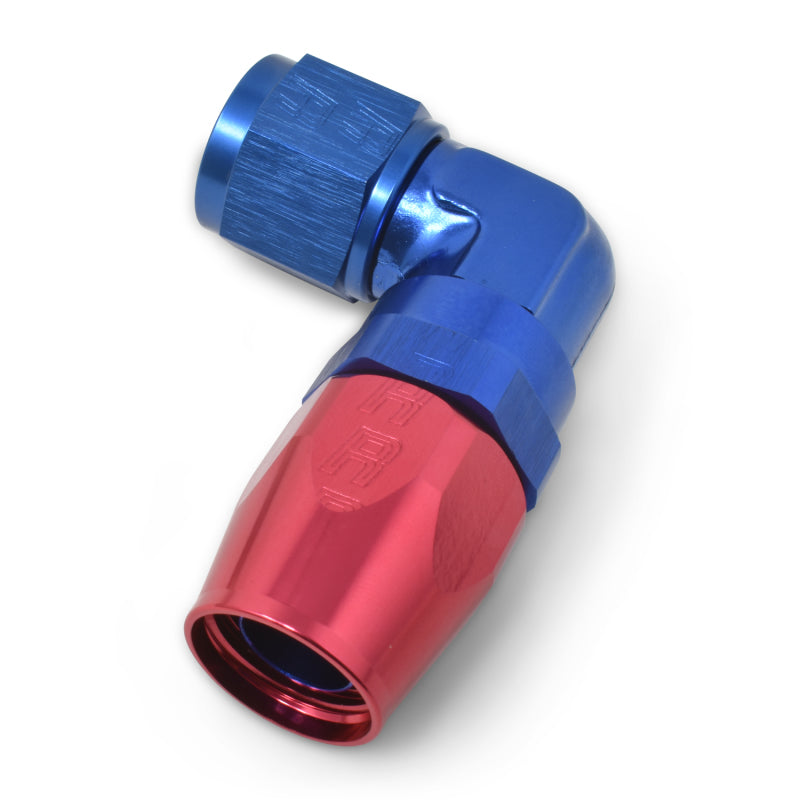 Russell Performance -6 AN Red/Blue 90 Degree Forged Aluminum Swivel Hose End Fittings Russell