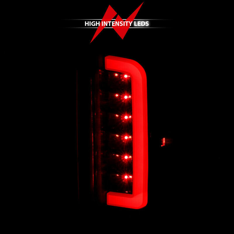 ANZO 1987-1996 Ford F-150 LED Taillights Black Housing Clear Lens (Pair) Tail Lights ANZO