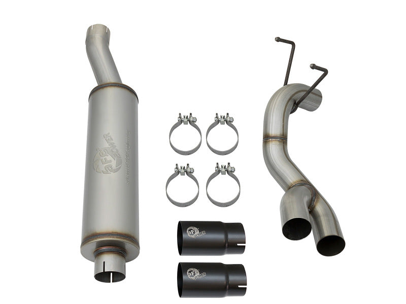 aFe Rebel Series 3-1/2in 409 SS Cat-Back Exhaust System w/Black Tip RAM 2500/3500 14-17 V8 6.4L Catback aFe