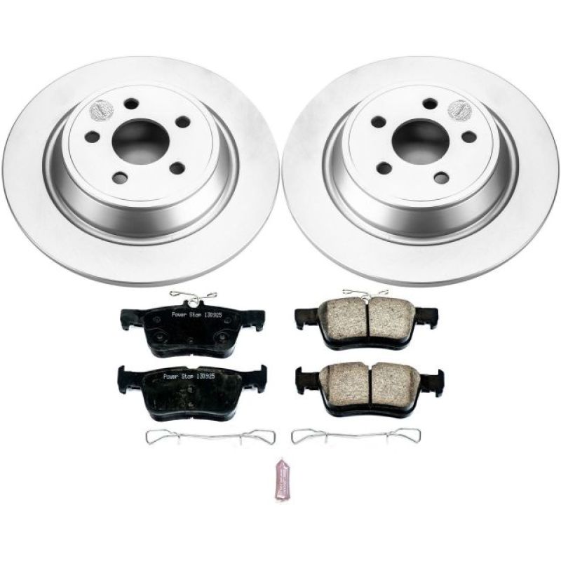 Power Stop 15-19 Ford Edge Rear Z17 Evolution Geomet Coated Brake Kit Brake Kits - Performance Blank PowerStop