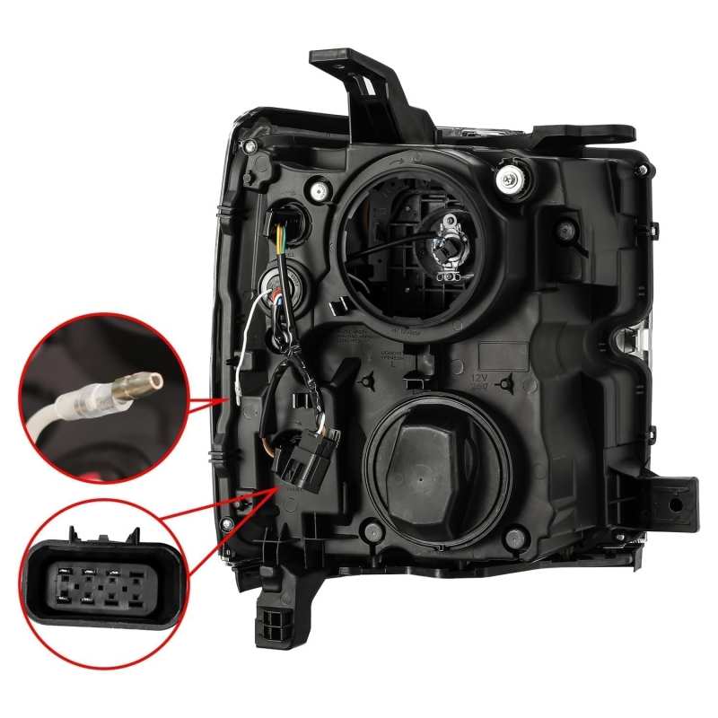 AlphaRex 15-19 Chevy 2500HD PRO-Series Proj Headlights Plank Jet Blk w/Activ Light/Seq Signal/DRL Headlights AlphaRex