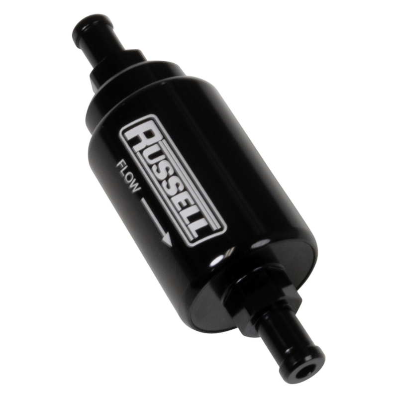 Russell 5/16 Male To 5/16 Male Barbed Fuel Check Valve - Black Anodized Fuel Systems Russell