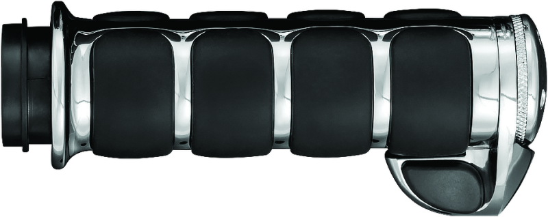 Kuryakyn Premium ISO Grips With Throttle Boss Throttle-By-Wire Chrome Grips Kuryakyn