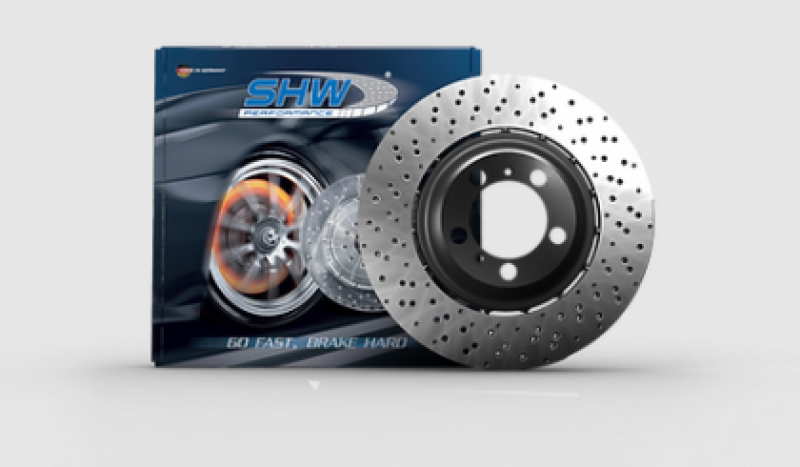 SHW 2021 BMW M3 / 21-22 BMW M4 (Base/Competition) Right Front Drilled LW Brake Rotor (34108093710) Brake Rotors - Drilled SHW Performance