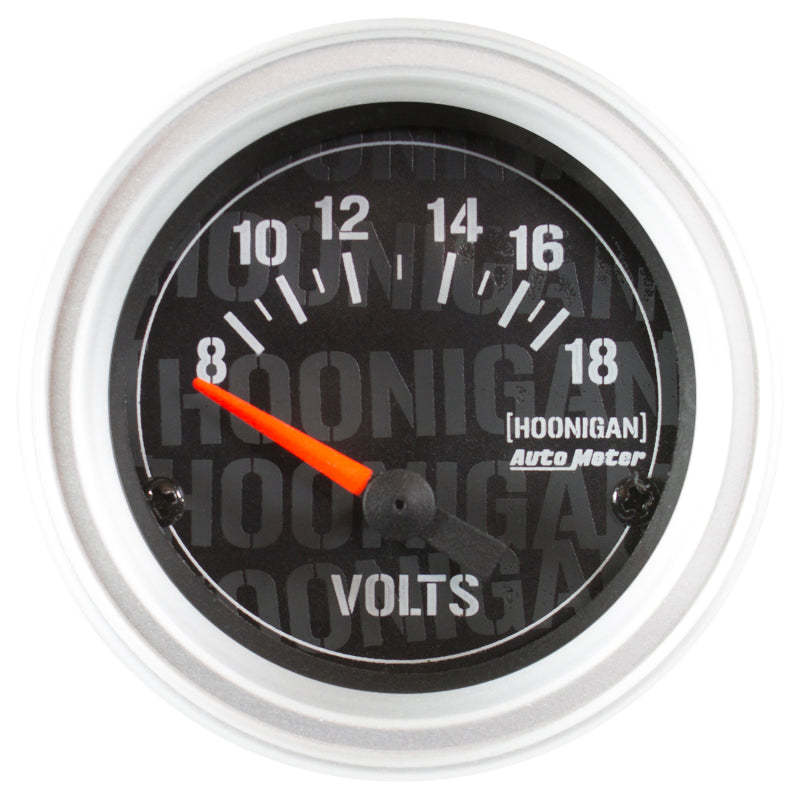 Autometer Hoonigan 52mm 18 Volt Full Electronic Voltage Gauge Gauges AutoMeter