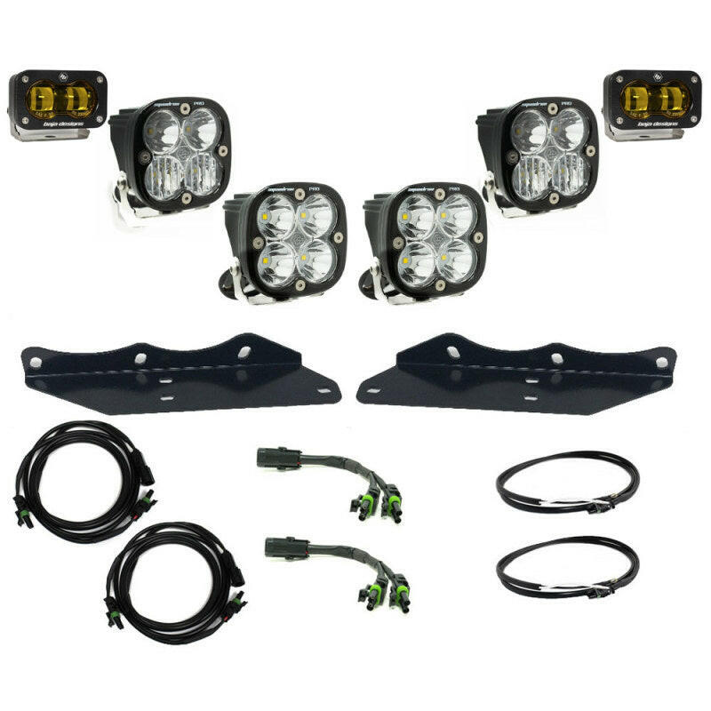 Baja Designs 17-20 Ford F-150 Raptor S2 SAE Pro Fog Pocket Kit - Amber Light Bars & Cubes Baja Designs