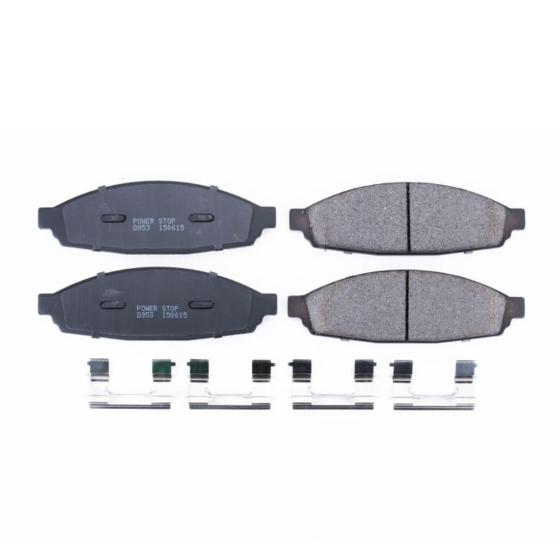Power Stop 03-05 Lincoln Aviator Front Z17 Evolution Ceramic Brake Pads w/Hardware Brake Pads - OE PowerStop