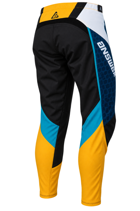 Answer Syncron Raceday Pants Yellow/Navy/Cyan/White Youth Size - 26 Pants Answer