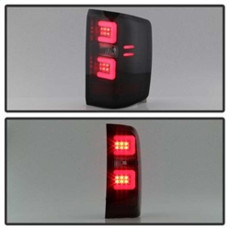 Spyder Chevy Silverado 16-17 Light Bar LED Tail Lights - Black Smoke ALT-YD-CS16-LED-BSM Tail Lights SPYDER