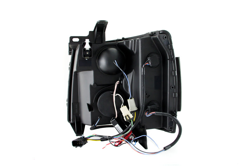 ANZO 2007-2013 Chevrolet Silverado 1500 Projector Headlights w/ Halo Black Headlights ANZO