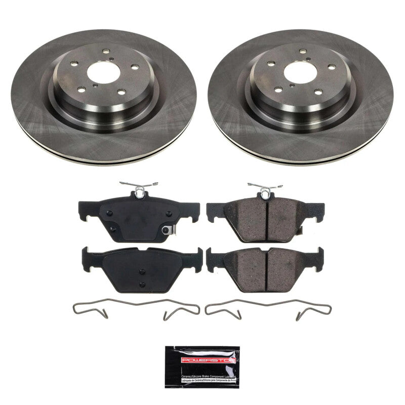 Power Stop 19-20 Subaru Ascent Rear Semi-Coated Rotor Kit Brake Kits - Performance Blank PowerStop