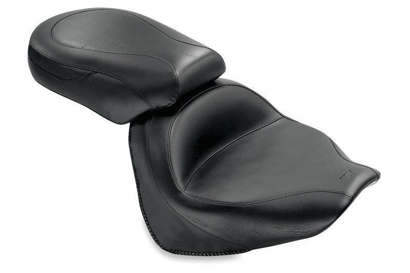 Mustang 02-09 Honda VTX1300 Retro, S & T Wide Touring 2PC Seat - Black Two-Piece Motorcycle Seats Mustang Motorcycle
