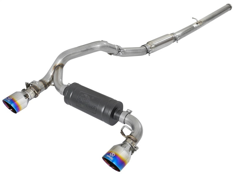 aFe Takeda 3in 304 SS Cat-Back Exhaust System w/ Blue Flame Tip 16-18 Ford Focus RS I4-2.3L (t) Catback aFe