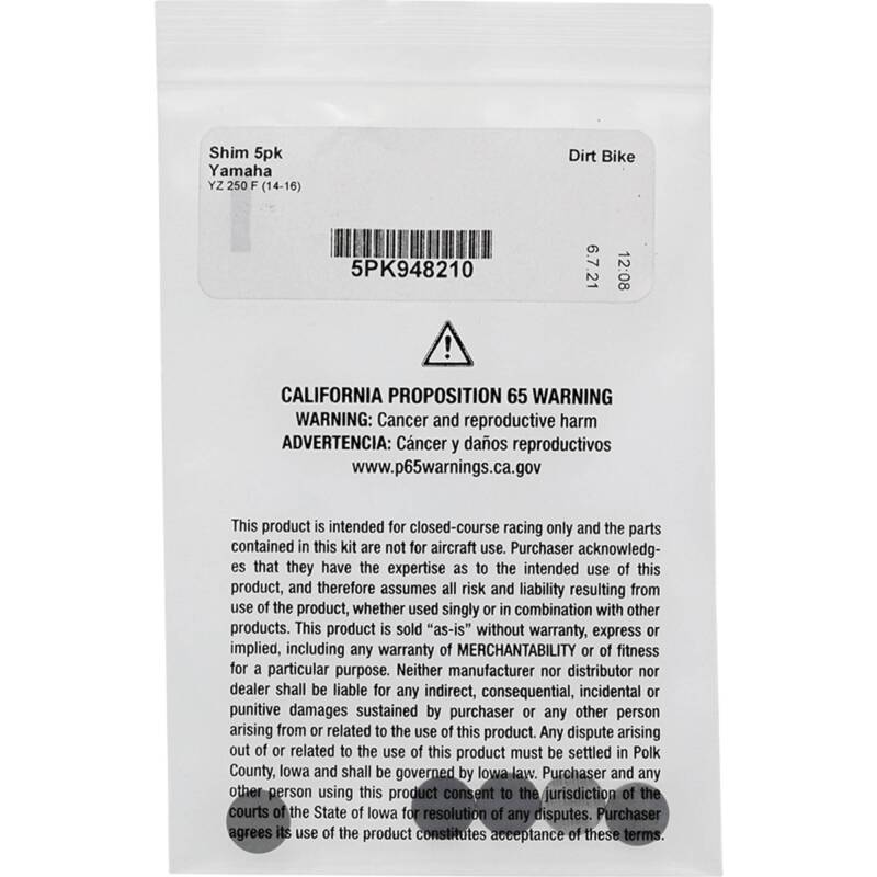 Hot Cams Shim Kits 2.100mm Thickness - 5 Pack Valves Hot Cams