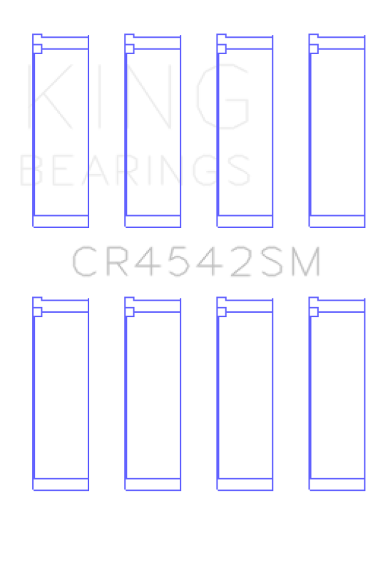 King Engine Bearings Honda K-Series (Except A3)/16V 2.0L/2.3L/2.4L (Size +0.50mm) Conrod Bearing Set Connecting Rods King Engine Bearings