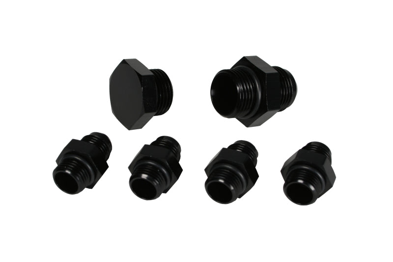 Aeromotive A4 Regulator Fitting Kit (for two (2) carbs) (4) AN-06/(1) AN-10/(1) AN-10 Plug) Fittings Aeromotive