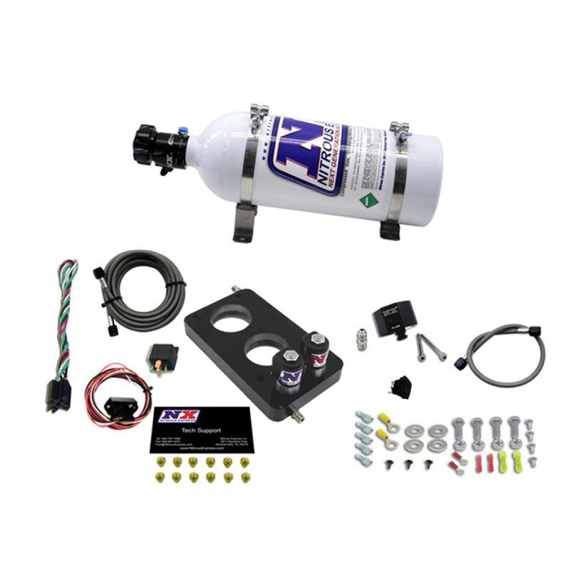 Nitrous Express 05-10 Ford Mustang 4.6L 3 Valve Nitrous Plate Kit (50-150HP) w/5lb Bottle Nitrous Systems Nitrous Express