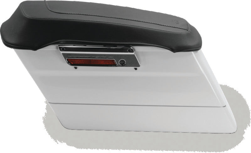 Mustang 80-07 Harley Early FL Touring Vintage Saddlebag Lid Covers - Black Seat Covers Mustang Motorcycle