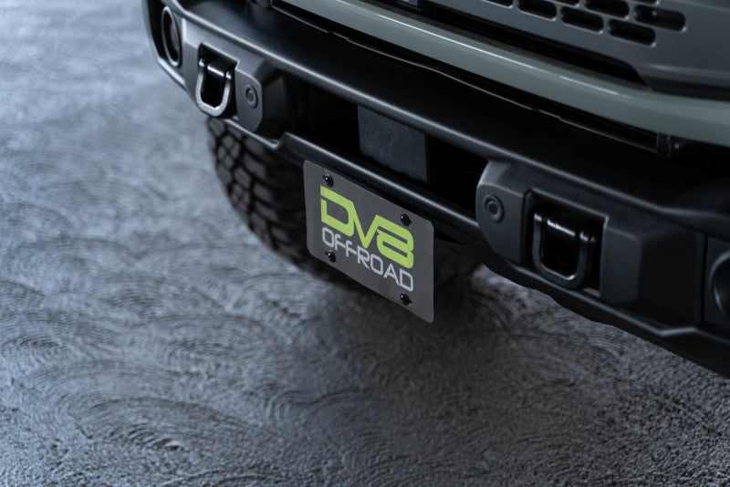 DV8 Offroad 21-23 Ford Bronco Capable Bumper Front License Plate Mount License Plate Relocation DV8 Offroad