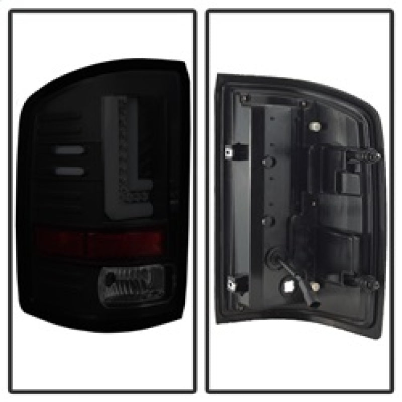 Spyder GMC Sierra 2016-2017 Light Bar LED Tail Lights - Black Smoke ALT-YD-GS16-LED-BSM Tail Lights SPYDER