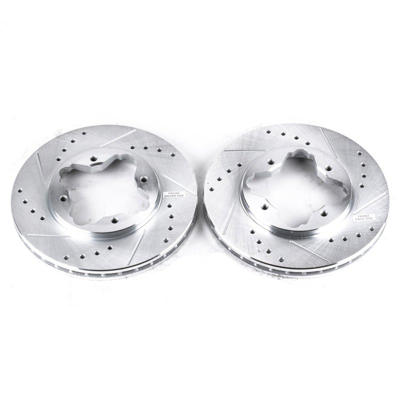 Power Stop 1997 Acura CL Front Evolution Drilled & Slotted Rotors - Pair Brake Rotors - Slot & Drilled PowerStop