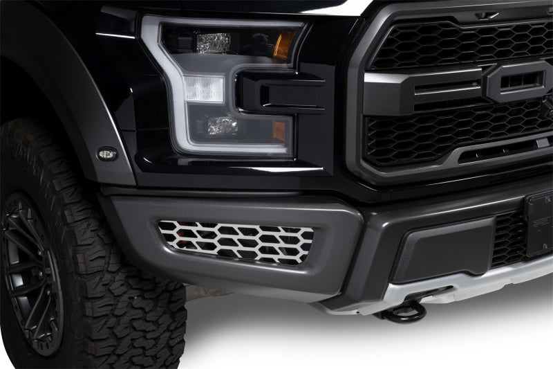 Putco 18-20 Ford F-150 Raptor - Hex Shield - Polished SS Bumper Grille Inserts Grilles Putco