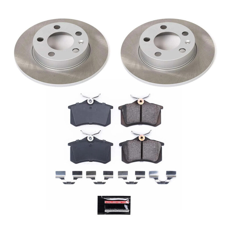 Power Stop 98-05 Volkswagen Jetta Rear Semi-Coated Rotor Kit Brake Kits - Performance Blank PowerStop