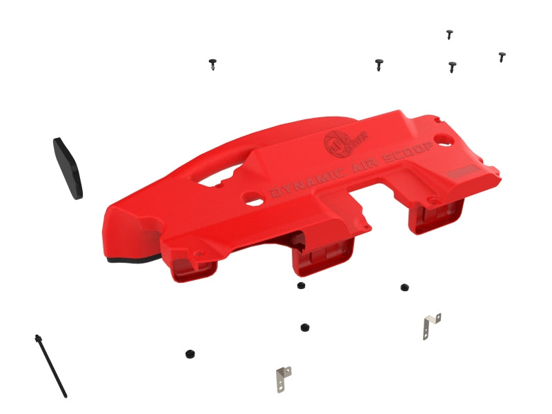 aFe POWER Red Edition Dynamic Air Scoop XL for Intake Kits 50-70119D and 50-70119R Air Intake Components aFe