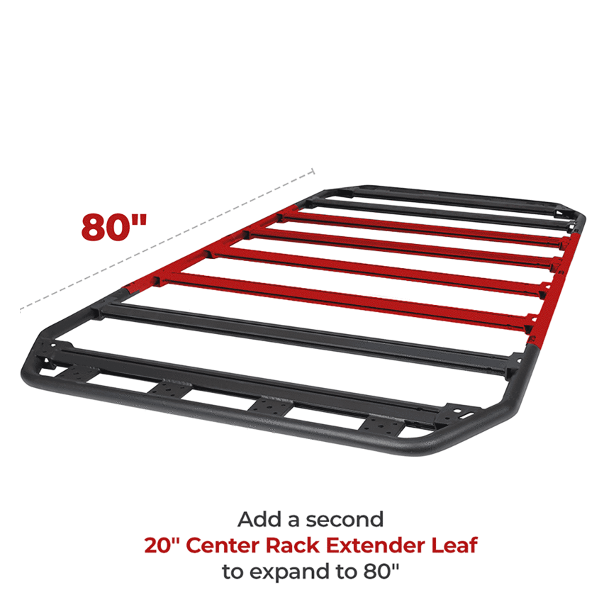 Go Rhino SRM300 Flat Platform Roof Rack 40in. L x 40in. W (Incl. Clamps) Roof Baskets Go Rhino