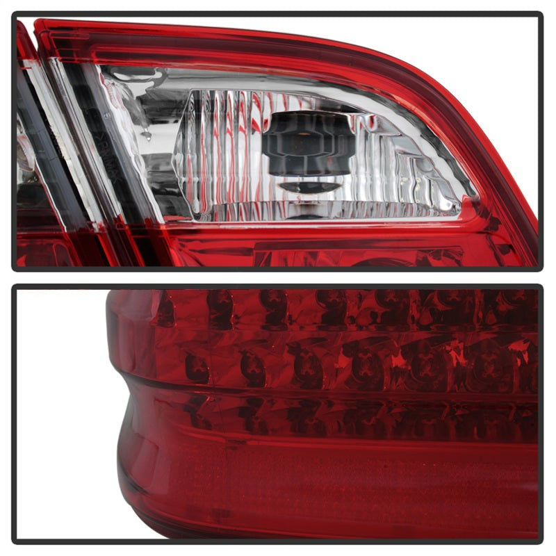 xTune Mercedes Benz W210 E-Class 96-02 LED Tail Lights Red Clear ALT-CL-MBW210-LED-RC Tail Lights SPYDER
