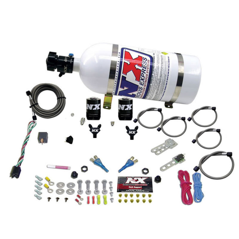 Nitrous Express Dual Nozzle Sport Compact Nitrous Kit (35-50-75HP) w/10lb Bottle Nitrous Systems Nitrous Express