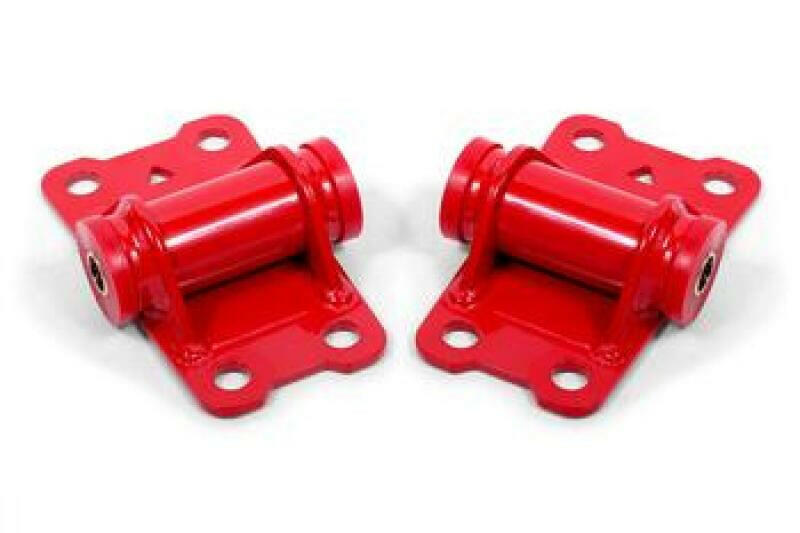 BMR 82-92 F-Body Motor Mount Kit Lower Poly - Red Engine Mounts BMR Suspension