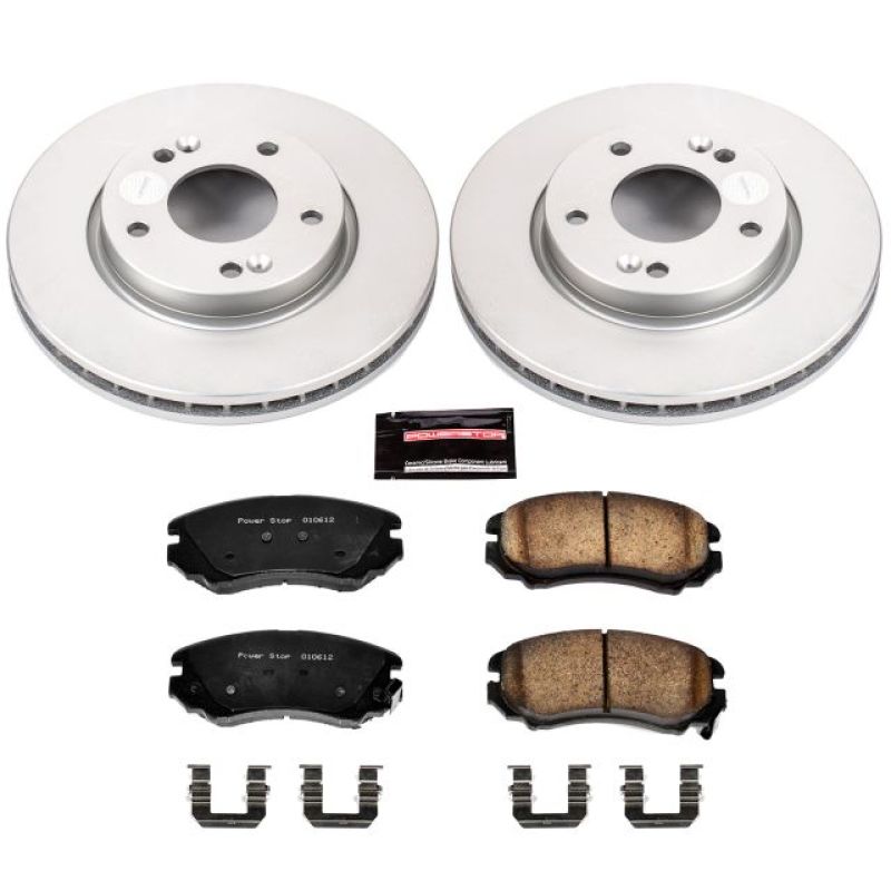 Power Stop 07-10 Hyundai Elantra Front Z17 Evolution Geomet Coated Brake Kit Brake Kits - Performance Blank PowerStop
